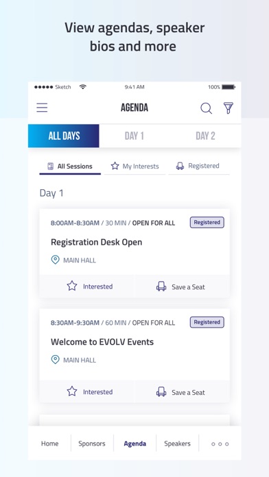 EVOLV Events screenshot 2