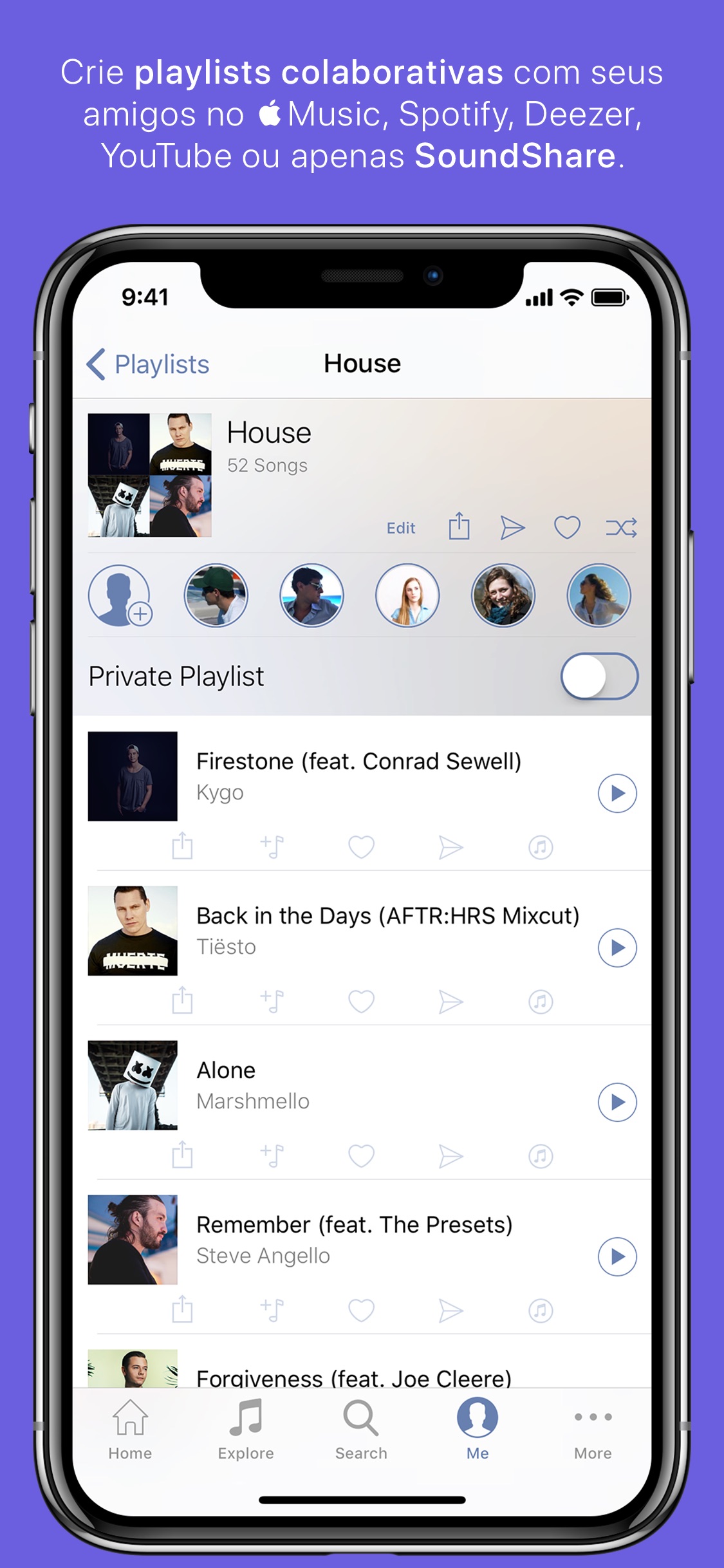 Screenshot do app SoundShare