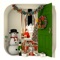 Escape from the fireplace, Christmas tree and snow house