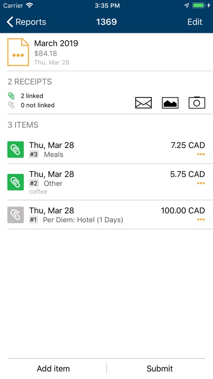 Radius Expenses