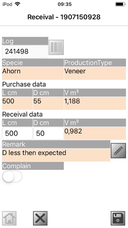 TIMBERplus Log Receival