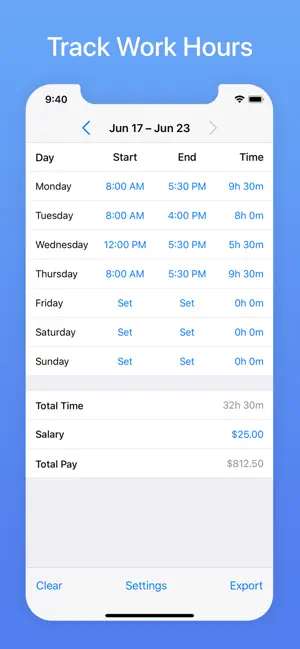 Imágen 1 Hours Tracker: Time Calculator iphone