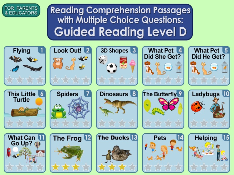 Reading Comprehension: Level D