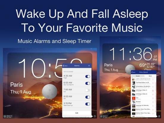 Nightstand Central - A Music Alarm Clock with Sleep Timer, Weather, and Photos screenshot