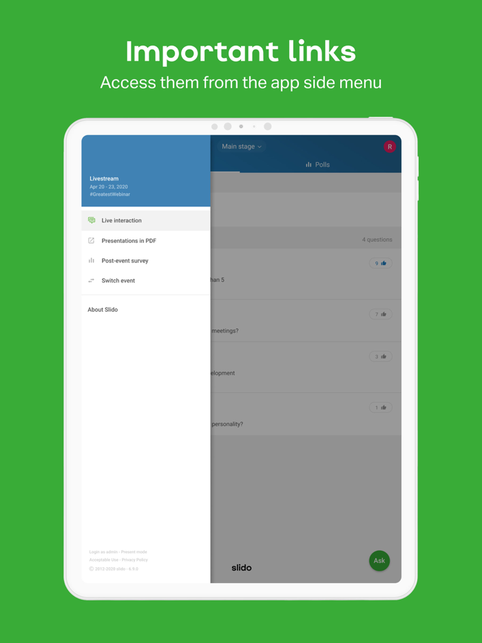Slido - QA and Polling