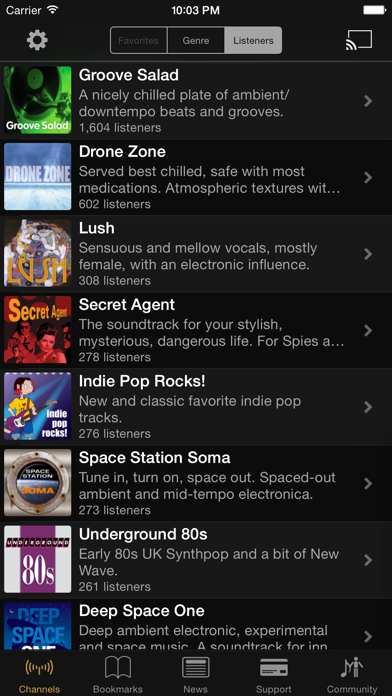 SomaFM Radio Player Screenshot 1