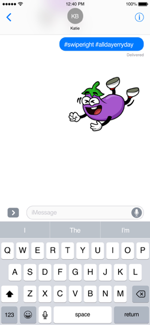 ‎Eggplant Stickers Screenshot