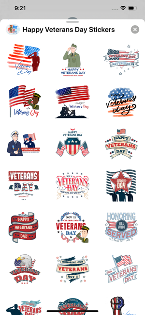 Happy Veterans Day Stickers(圖1)-速報App