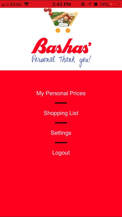 Bashas' Personal Thank You..