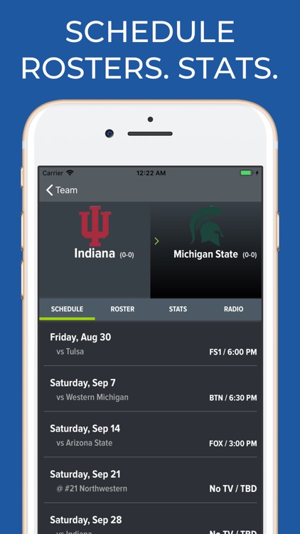 Indiana Football Schedules screenshot-9