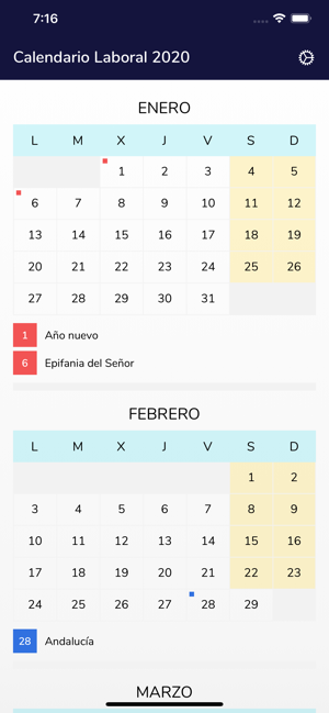 Calendario Laboral 2020(圖2)-速報App