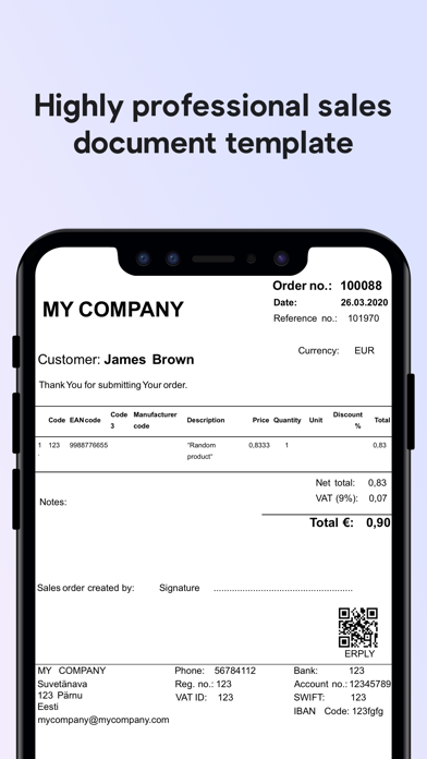 Erply Invoice screenshot 4