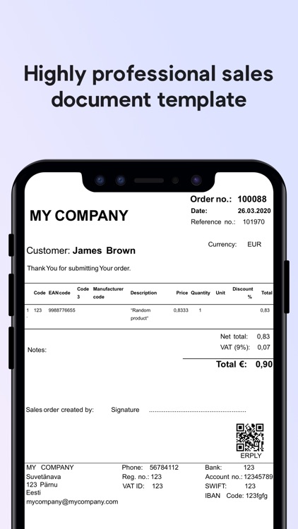 Erply Invoice screenshot-3