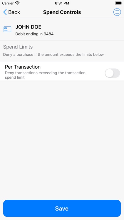 Access Debit Card Control screenshot-3