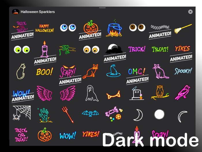 Halloween Sparkler stickers