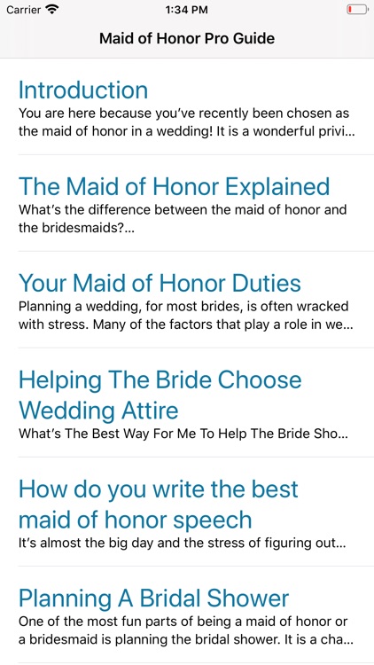 Maid of Honor Pro Guide