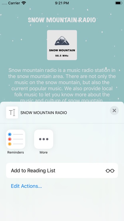 Snow Mountain Radio