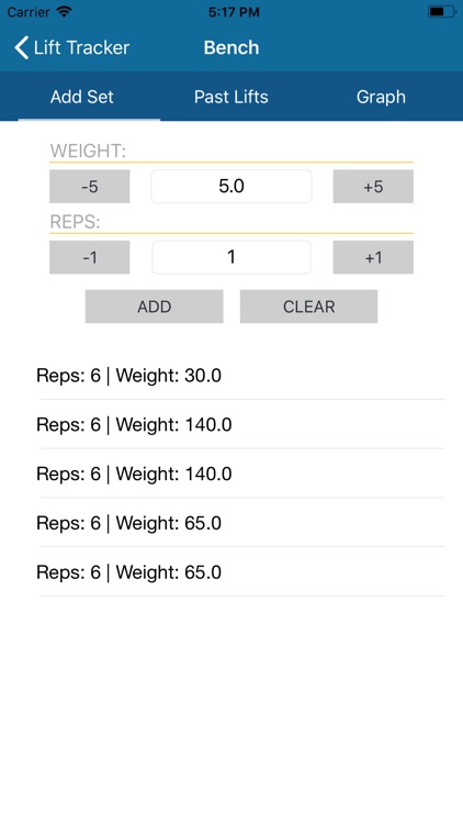 Weight Lift Tracker