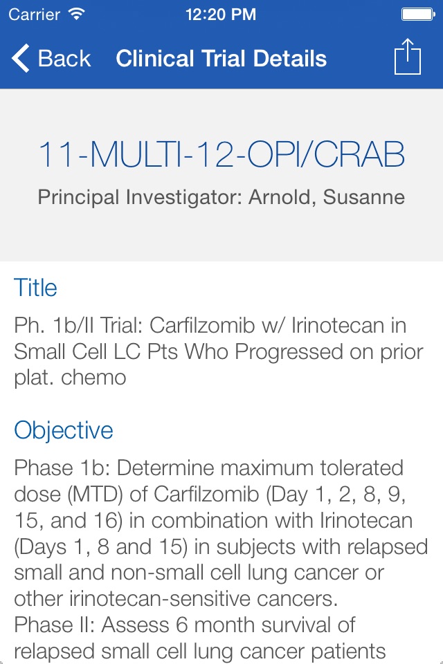 Markey Cancer Clinical Trials screenshot 4