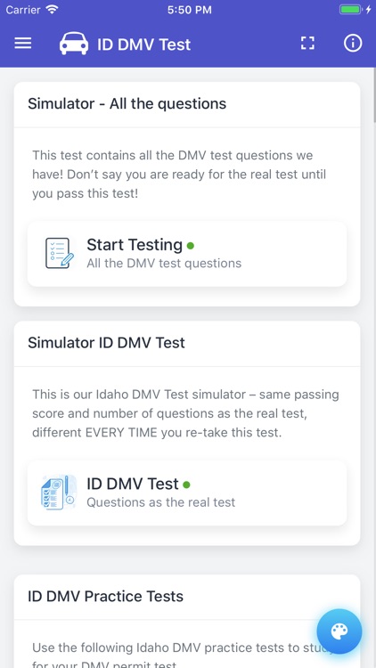 Idaho DMV Permit Test