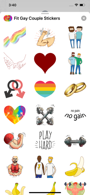 Fit Gay Couple Stickers(圖2)-速報App