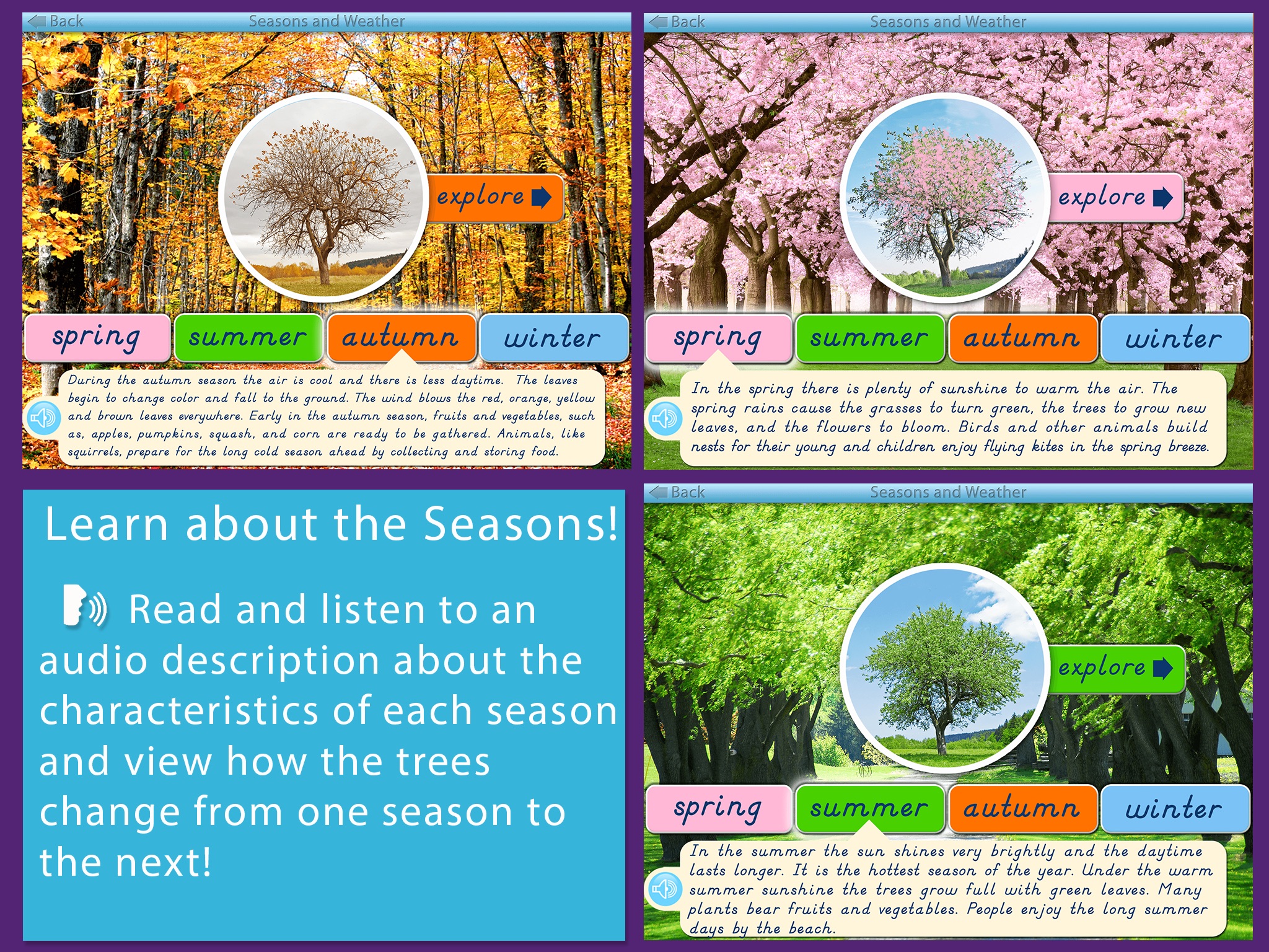 Montessori Seasons & Weather screenshot 2