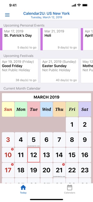 Calendar2U: US New York(圖1)-速報App