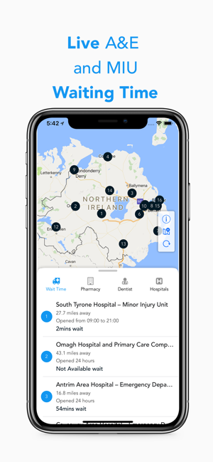 Live Wait Time: North. Ireland