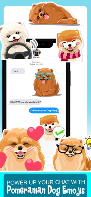 Pomeranian Dog Emoji Stickers(圖3)-速報App