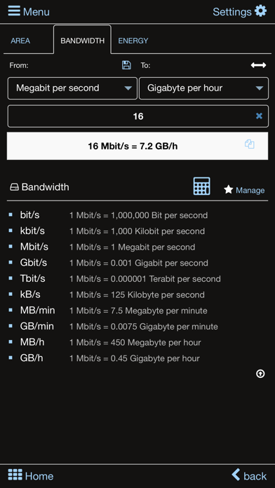 Unit converter MxUnit Pro screenshot 2