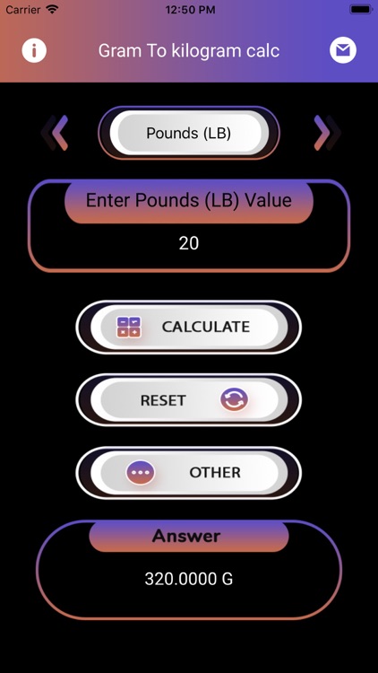 Gram To kilogram calc