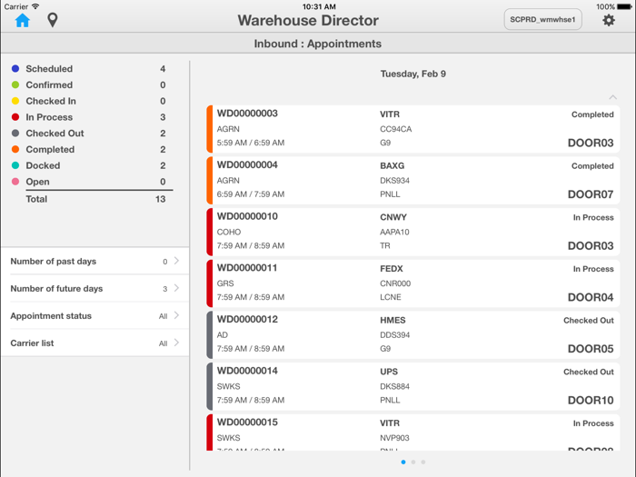 Infor SCE Warehouse Director