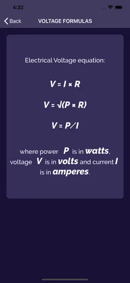 Game screenshot Ohm's Law Calc. hack