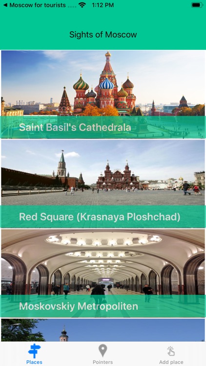 Main places in Moscow