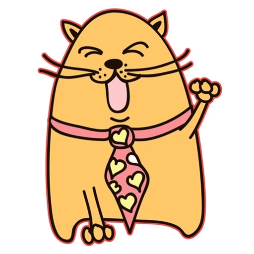 Cute cats - hand drawn emoji Icon