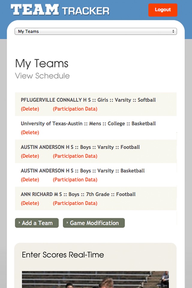 TeamTracker.net screenshot 3