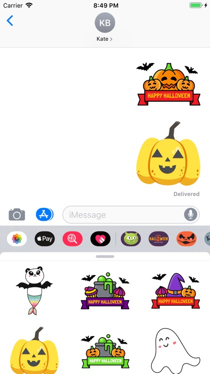 Kitty Halloween Stickers