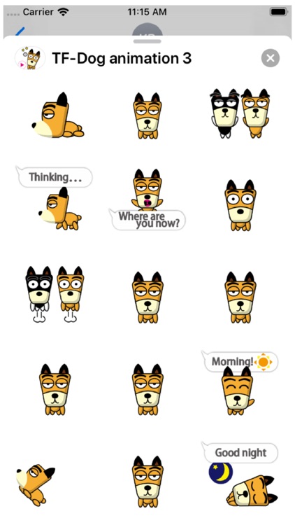 TF-Dog Animation 3 Stickers screenshot-3