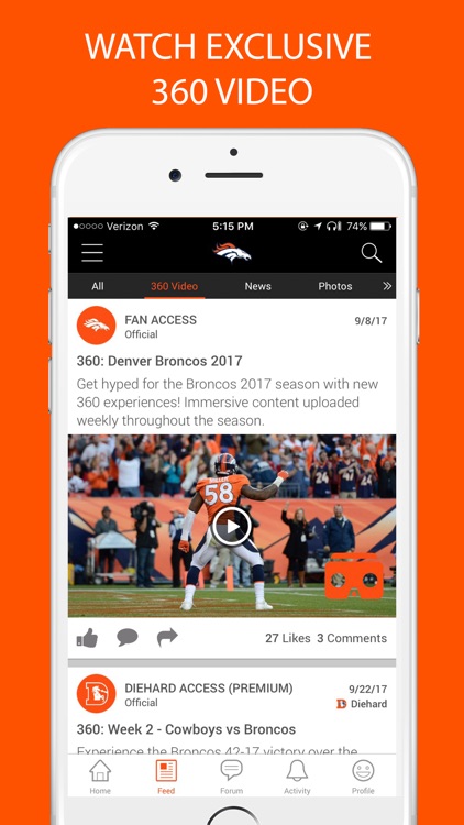 Denver Broncos Orange Herd App and Website