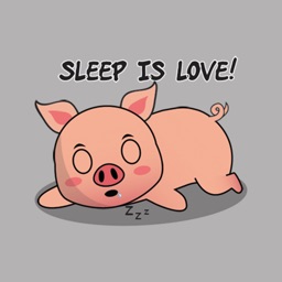 #1 Cute Lazy Pig Stickers