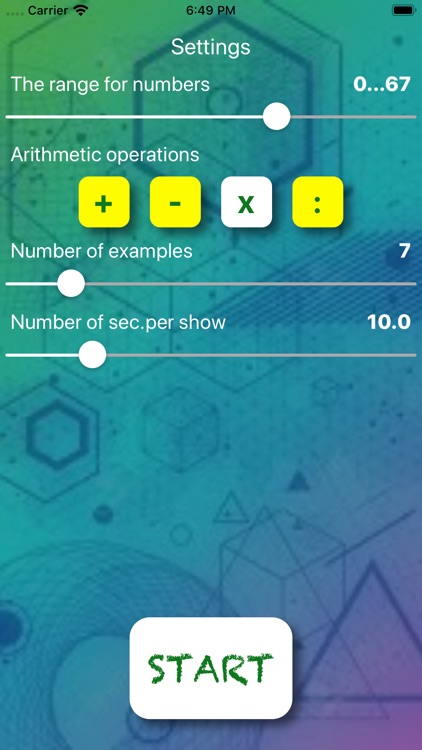 Method of teaching arithmetic