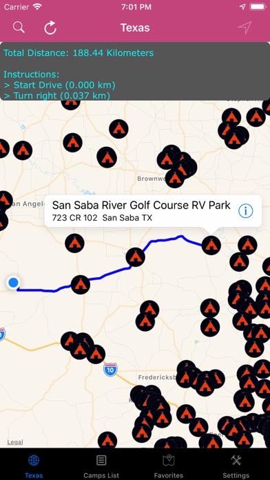 Screenshot #2 pour Texas – Campgrounds & RV Parks