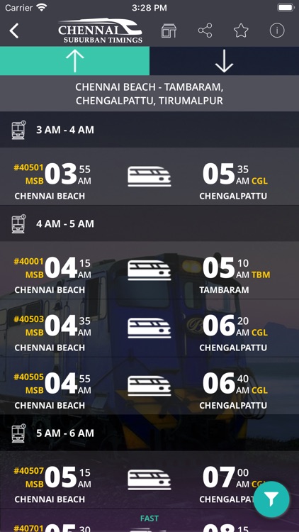 Chennai Suburban Train Timings