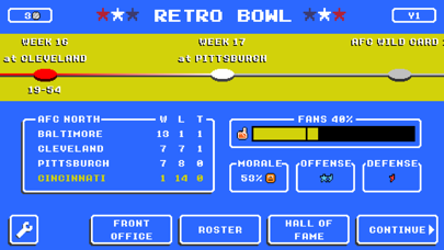Retro Bowl Screenshot on iOS
