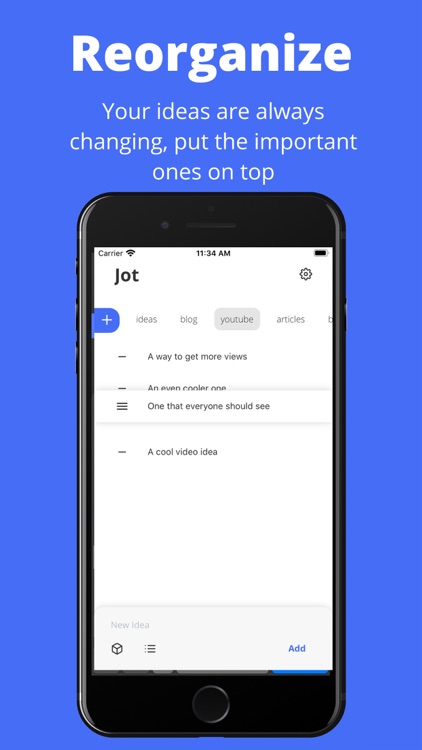 Jot: organize your ideas