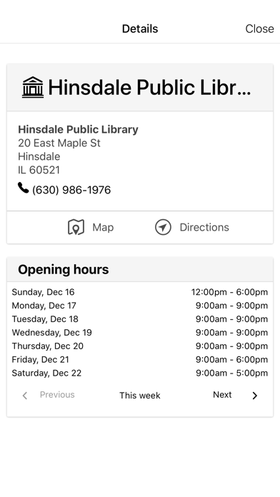 Hinsdale Public Library (IL) screenshot 4