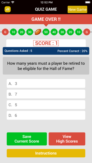 Pro Football Trivia Quiz screenshot 3