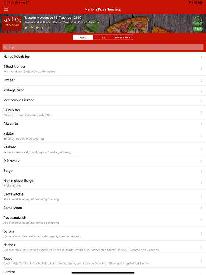 Mario´s Pizza Taastrup