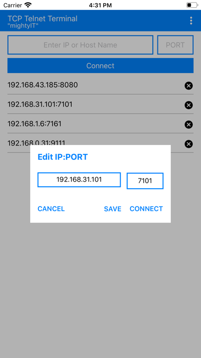 TCP Telnet Terminal screenshot 2