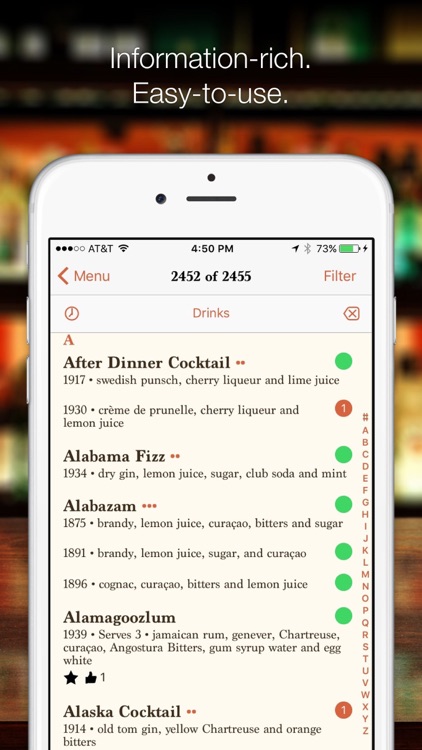 Martin’s Index of Cocktails